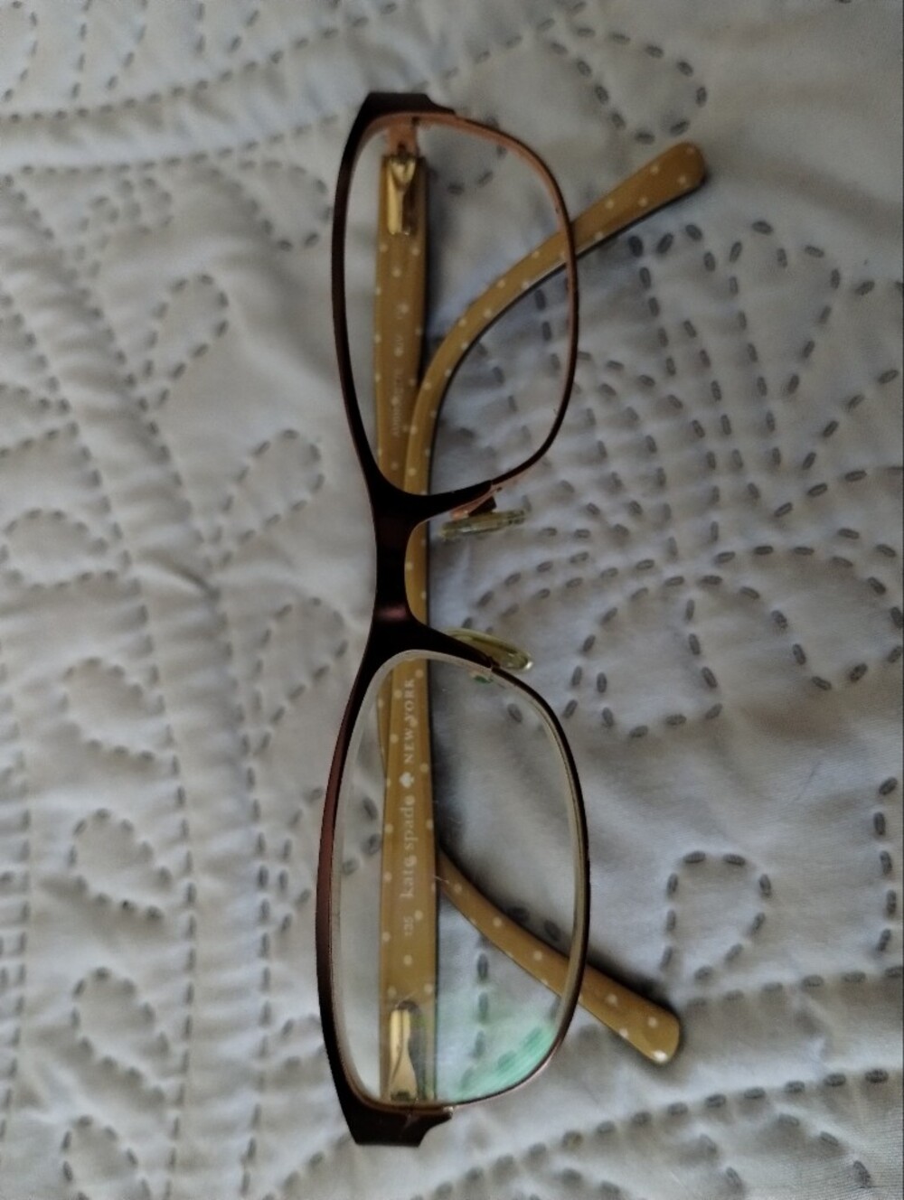 kate spade Women's Brown Metal Rim Glasses